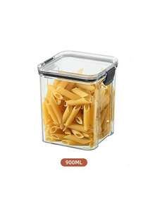 1pc Airtight Food Storage Containers Are Set To Spread, Large Capacity Of Pasta Candy Jars With Lids, For Plastic Dry Food Organized In Kitchen Food Pantry For Cereals, Rice, Rice, Pasta, Tea, Tea, Nuts And Coffee