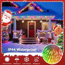 240 LED 88 pies Luces de cadena conectables para interiores y exteriores, luces blancas cálidas con efecto de parpadeo, con temporizador, para dormitorio, aula, boda, árbol, patio y decoración - Aplicación + 600 LED inteligentes - Ver 6