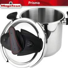 Olla A Presión Magefesa Prisma 7.5 Litros 01OPPRISM75, Acero Inoxidable 18/10, Cocina Sana, Inducción, Bloqueo Fácil, Cierre Cómodo y Fácil, Reparto del Calor uniforme - Plateado - Ver 7