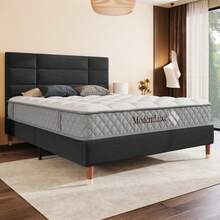 Bed Frames - Black + Solid Wood + 2 Piece Set + 140cm*200cm - 查看 5