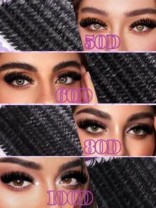 CMAYOME 576/592/640簇自然柔软超轻假睫毛，密度从10D到150D混合，长度8-16毫米，D型卷翘，厚度0.07毫米。适用于日常DIY睫毛嫁接、卡通风格睫毛、DIY分段延长睫毛尾部，以及假睫毛工具套装。 - 彩色 - 查看 11