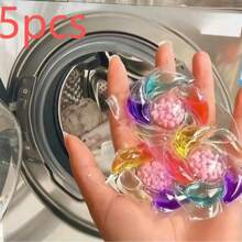 100 件六合一洗衣粉、洗衣液、凝胶胶囊 - 持久留香、抗菌、除尘螨、去污、织物柔顺剂、洗衣液 - 彩色 - 查看 12