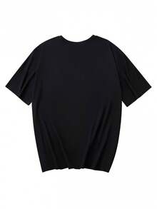 [Sporty T-Shirt]2026[Rainbow Lesbian T-Shirt] LGBT Rainbow Valentine's Day Lesbian-Themed Short-Sleeve T-Shirt |   Women's Clothing, Spring And Summer |   Relaxed Fit |   Plus Size - 黑色 - 查看 3