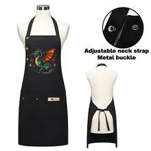 1 Piece Heavy-Duty High-Quality Kitchen Apron With Adjustable Waist And Chest Pocket - Durable Cooking And Baking Apron, Suitable For Home Use, Easy-To-Clean Protective Clothing, Ideal For Chefs, Bakers, Barbecuing, Frying, And Grilling - Ideal Gift For Cooks, High-Quality Plus-Size Apron, Apron With Logo, High-Quality Women's Apron, Women's Kitchen Apron, Women's Kitchen Apron With Pockets, Cooking Apron, Fun Apron, Black Apron With Red Accents, Red Women's Apron, Women's Apron With Pockets, Barbecue Apron, Cooking Apron - AZX0001 - 查看 7