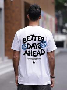 Men's Personalized Short Sleeve T-Shirt, Lightweight, Comfortable, Breathable, For Summer - Putih - View 2