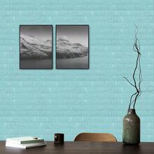 30PCS 3D Wall Panels Peel And Stick Faux Brick Wallpaper Pink Self Adhesive Foam Brick Paneling Faux Stone Wall Panels 30PCS, Pink - 30件+藍色 - 查看 3