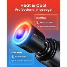 Thermacool Massage Gun Deep Tissue: Electric Muscle Massager With Heat And Cold Massage Gun Gifts For Men Dad Handheld Deep Tissue Gun With Carry Case Body Masajeador Active Heat - ActiveThermacool - View 4