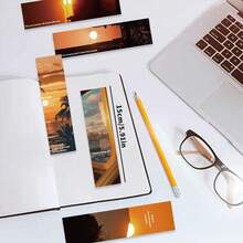 10张/20张/30张随机装，30张柔和日落渐变系列极简文具创意书签，适用于日记、DIY - 彩色 - 查看 7