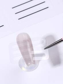 2张法式图案黑色透明美甲贴纸，快速绘制网格模板带定位线，可重复使用亚克力美甲贴纸，适用于美甲和足疗。 - 黑與白 - 查看 8