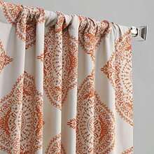 HPD Half Price Drapes - Cortinas de oscurecimiento de habitación con Estampado geométrico para Sala de Estar y recámara, 50 Pulgadas de Ancho x 96 Pulgadas de Largo, (1 Panel),(Henna 127An x 243.8Al cm (1 Paneles)) - Multicolor - Ver 2