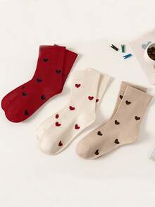 5 pares de calcetines de media caña de unicolor, de moda, versátiles, lindos, transpirables, que absorben la humedad, antideslizantes y adecuados para el uso diario casual para mujeres - Multicolor - Ver 3