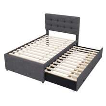 Bed Frames - Gray + Linen + 90cm*200cm - View 7