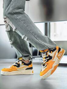 Men's All-Season Fashionable, Comfortable, Slip-Resistant, Lightweight Low-Cut Sneakers - 黃色 - 查看 8