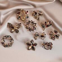 1pc Shiny Bohemian Zinc Alloy Flower & Animal Brooch, Suitable For Women To Wear Casually In Spring, Summer, Autumn And Winter - Multicolor - View 11