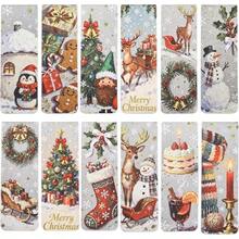 12 Piezas Separadores de Libros Marcadores Magnéticos, Bonitos Marcadores Página Magnéticos, Clips Página Magnéticos, Marcadores para Estudiantes Oficina Papelería Lectura, Cuadro - Marcadores de Navidad - Ver 13