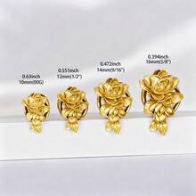 2 件情人节花朵耳塞 316 不锈钢耳洞拉伸器穿孔女士身体首饰优雅情人节 - 花朵 - 查看 11