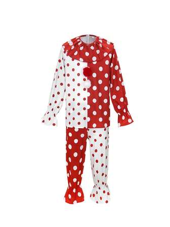 Disfraz de payaso aterrador con lunares para actuaciones, disfraz de personaje navideño