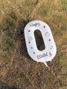 1pc32 Inch White Birthday Digital Smiling Face Daisy Aluminum Film Balloon Baby Birthday Photo Prop Digital Decoration Internet Celebrity Sun - Multicolor - View 15