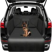 600D Durable Car Trunk Mat With Bumper Flap Protection And Storage Pockets, Full Coverage Trunk Liner