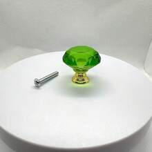 30mm Smooth Round Glass Cabinet Door Knobs/Pulls, Colorful Drawer Handles Suitable For Home, Cabinet, Drawers And Dresser, With Screws - Multicolor - View 35