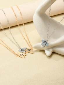 4 cái/bộ Cặp Đôi Chữ Cái Vòng Cổ Trái Tim Quyến Rũ - Nhiều màu - Xem 6