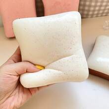 1pcsSticky Bread Squishy Toys, Super Soft Strawberry Toast Slow Rising Squishy, Realistic Toast-Shaped Squeeze Toy, Big Food Squishies For Adults Stress Relief - Multicolor - View 9