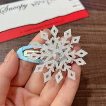 2pcs Christmas Snowflake Hair Clips, Winter Snowflake Hair Accessories For Women, Christmas Party Hair Decorations, Christmas Gifts - Multicolor - View 4