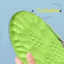 1 paire de semelles intérieures/insertions de chaussures polyvalentes, souples, amortissantes, à haute élasticité et respirantes, semelles intérieures mode, semelles confortables - gris-vert - Voir 6