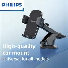 PHILIPS Strong Magnetic 360° Rotating Car Phone Mount | Universal Fit | New Nano-Suction Pad With Unrivaled Hold - Black - View 9