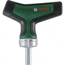 Bosch Bit Ratchet Screwdriver T-Handle High-Torque Ratchet; 36 Teeth; Max Torque 46 Nm; Magnetic Bit Holder; 1/4-Inch; Ergonomic T-Handle Softgrip - Green - View 1