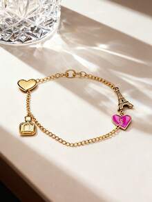 Yves Saint Laurent Lady's Mobile Phone Decorative Chain, Key Decorative Chain, Sweet And Cute, Exquisite, High Quality, Suitable For Daily Use, Gift For Friends, Gift For Festivals, Gift For Anniversaries - Gold - View 6