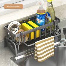 Kitchen Shelf Cleaning Cloth Storage Draining Rack Household Detergent Sponge Rack Water Sink Water Sink Water Sink Artifact Kitchen Items Kitchen Accessories Kitchen Tools