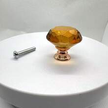 30mm Smooth Round Glass Cabinet Door Knobs/Pulls, Colorful Drawer Handles Suitable For Home, Cabinet, Drawers And Dresser, With Screws - Multicolor - View 30