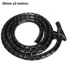 2 Meter 8-25mm Cable Spiral Wrap Tidy Cord Wire Banding Loom Storage Organizer PE TV Wire Winding Tube Wire Sleeves