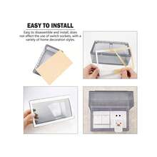 1pc Dual Position Switch Socket Protective Cover, Waterproof Switch Cover, Suitable For Kitchen, Bathroom, Living Room, With Built-In Adhesive, Suitable For Various Walls - one-size - View 4