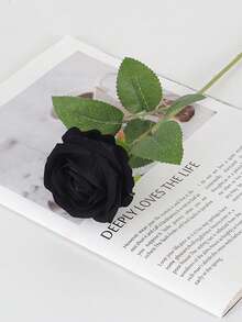 1/3支仿真玫瑰，19.69英寸（约50厘米）仿真天鹅绒玫瑰，长茎，优雅花卉，适用于婚礼装饰、新娘捧花、家居、酒店、花园装饰、花瓶装饰、情人节礼物、节日餐桌装饰 - 彩色 - 查看 15