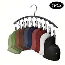 Closet Leggings Organizer, Metal Hangers For Yoga Pants, 2-Pack With 10 Clips, Holds 20 Leggings, Space-Saving Hanging Closet Organizer With Rubber Closet Organizers And Storage, Black - 1 Pack - View 8