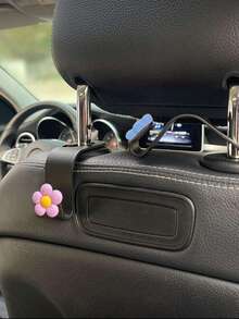 AD 2pcs Hidden Flower Car Seat Back Hooks, Multi-Functional Creative Seat Hangers & Interior Storage Organizers