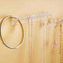 NewJuego de 3 organizadores de joyería montados en la pared para colgar collares y pendientes para exhibición y almacenamiento de joyas - como en la foto - Ver 7