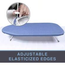 Ironing Board Cover and Pad 18x49, Wide, Thick Padding, Elastic, Silicone Coated, Resist Scorching and Staining, Heavy Duty Iron Board Covers 18 inchx 49 inch - Azul + 12,5" x 32" - Ver 4