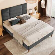 Bed Frames - Grey + Solid Wood + 140cm*200cm - View 8