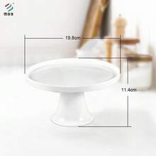 一套蛋糕架，小巧的新骨瓷蛋糕架，适用于派对，适合小于8英寸的蛋糕，节日甜点架，适用于婴儿派对、生日、家居装饰，陶瓷蛋糕架，圆形蛋糕展示架，甜点展示架，纸杯蛋糕架，适用于蛋糕、水果、小吃，迷你蛋糕架，7.87*4.21英寸，节日趣味金色或白色 - 彩色 - 查看 14