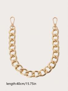 Yogodlns 40cm Correa de hombro versátil y de moda para bolso, recambio dorado, llavero, accesorios de viaje - Dorado - Ver 4