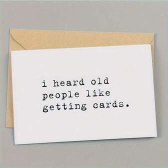 Tarjeta de cumpleaños divertida y reflexiva con sobre - Perfecta para él o ella, papel de alta calidad, saludo de celebración único