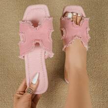 Women's Spring/Summer Fashion Flat Non-Slip Slippers - Pink - View 13
