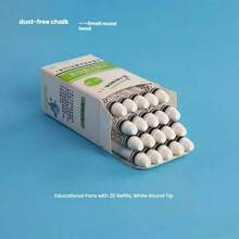 Water-Soluble Dustless Chalk, Colored Box Packaging, Blackboard Accessories For School Teaching