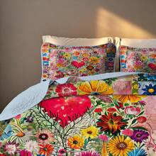 3 Pieces Full/Queen/King Size Quilt Set, Machine Washable, Lightweight Bedding Coverlet, Brushed Microfiber Quilt Cover, Warm Quilted Blanket Bedding Sets With Pillow Shams, Modern Style Thin Comforter, 2 Pieces Twin Quilt Set - 玫紅色 - 查看 4