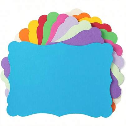 11/55 بطاقة فارغة كبيرة بمقاس 7 * 5 بوصة A7 بطراز قديم، بطاقات هدايا ملونة مناسبة لبطاقات الأعمال وأعياد الميلاد والكريسماس وأعياد رأس السنة