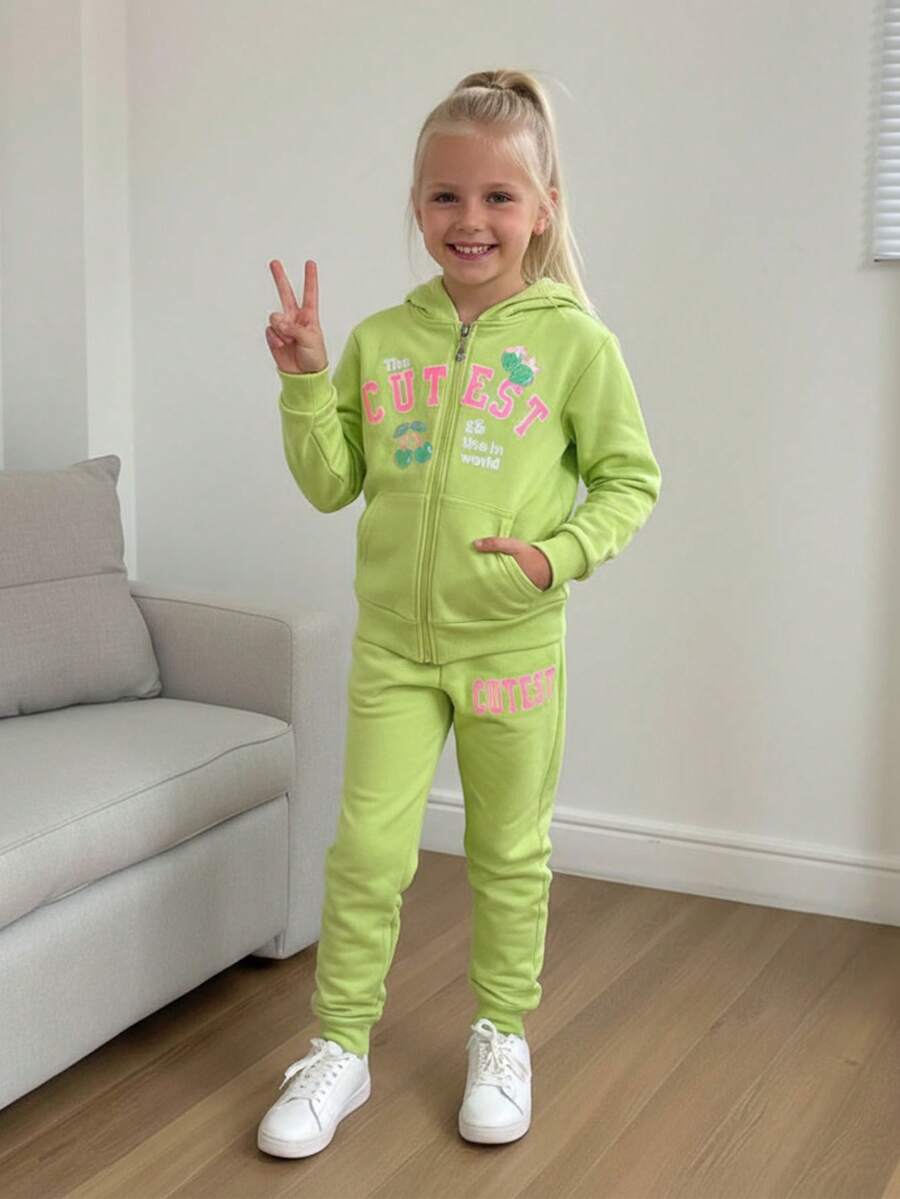 Young Girls Activewear - Lime Green - View 1