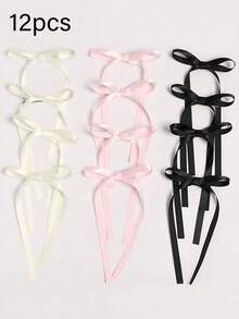 4 piezas/Set Pinzas de pelo con lazo bonito para niñas